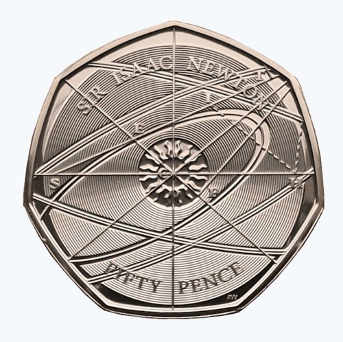 Sir isaac newton 50p - sir, fifty
