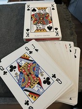 Giant Jumbo Pack Of Playing Cards Plastic Coated Rare