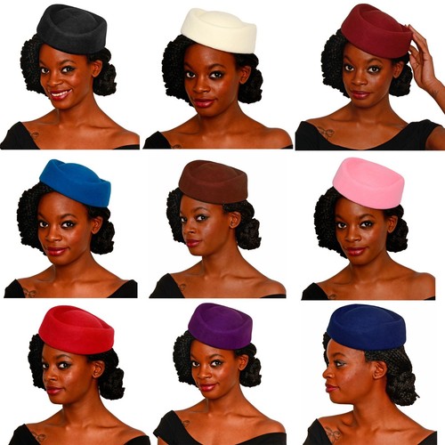 Stewardess oval pillbox hat - pillbox,