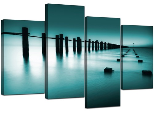 Large teal bedroom landscape - teal,