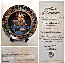 Tutankhamun Ancient Egypt Collectors Porcelain Plate N 09500B By Climpson 1998