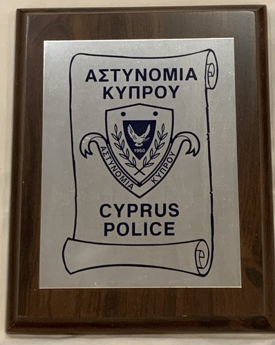 Cyprus police wall plaque - police,