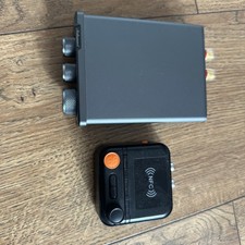 Mini Bluetooth Amplifier and Black Wall Speakers Kit HiFi Stereo Sound