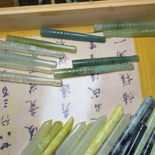 Natural jade bamboo smoking - jade,