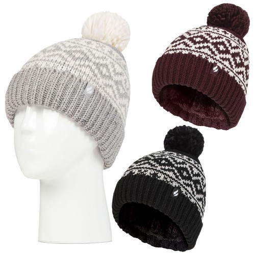 Cosy patterned bobble hat for - bobble,