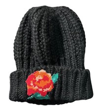 Joules Hat Beanie Knit Floral