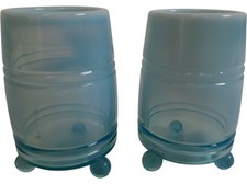 Pair of antique opaline / pearlescent glass vases / toothpick holders Davidson ?