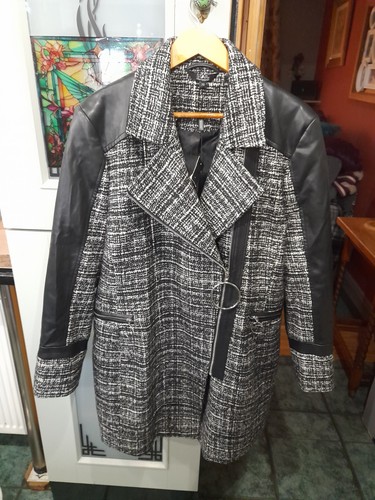 Ladies black and white tweed - black,