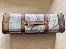 Medium Sized Vintage Compass themed Real Wooden Treasure Chest Box