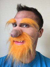 Funny Half Face Scottish Dick Nose Mask Scotsman Ginger Beard Brows Willy Stag 