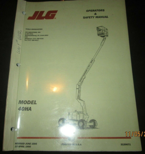 Jlg boom lift - boom, model
