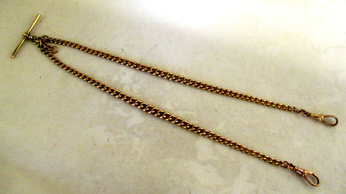 9ct gold double albert watch - -,