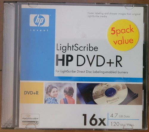 Lightscribe dvd blank - hp, dvd+r