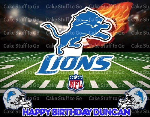 Detroit lions edible - lions, cake