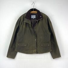 Alan Paine Wax Jacket Womens 16 Olive Green Waxed Country Rain Coat