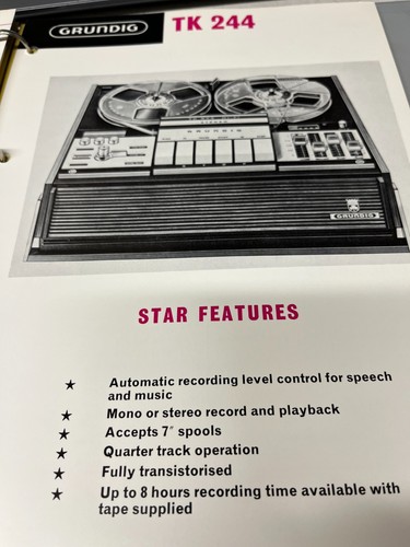 Grundig tk244 reel - to,