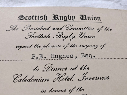 Scottish rugby union dinner - scottish,