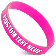 1-20pcs Custom Silicone Wristbands - Personalised Rubber Bracelets for Events
