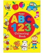 ABC 123 Colouring Book - A4 Kids Childrens Activity Learn To Write Letters Books