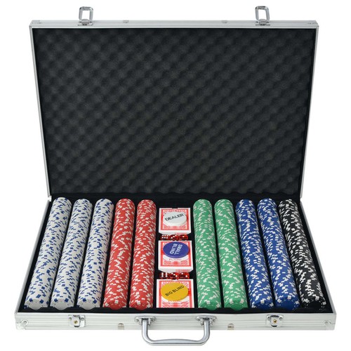 Poker set aluminium playing - poker,