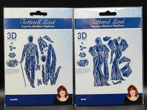 Tattered lace decoupage - tattered, 3d