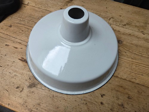 Industrial enamel light shade