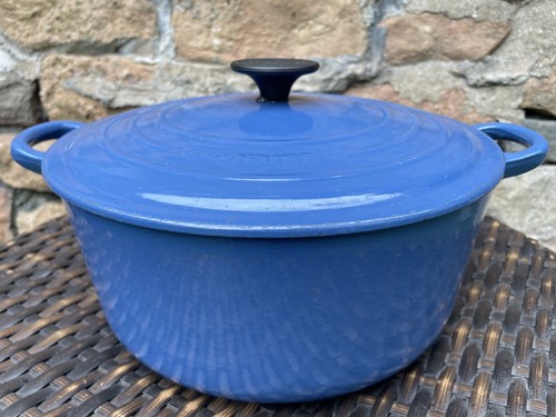 Creuset blue enamel large - le,