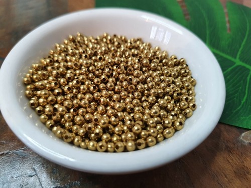 0mm brass beads 100 pcs - 100,