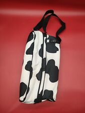cow print wine cooler bag with glasses and accessories
