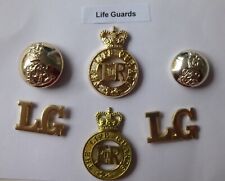 Metal and Anodised Cap Badges, Shoulder Titles, Buttons, The Life Guards LG