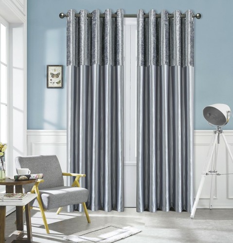 Crushed velvet band curtains - velvet,