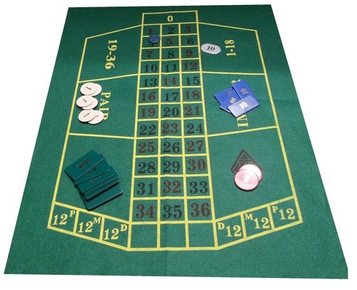 Green roulette felt - roulette,