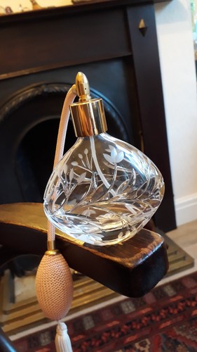 Vintage glass perfume bottle - glass,