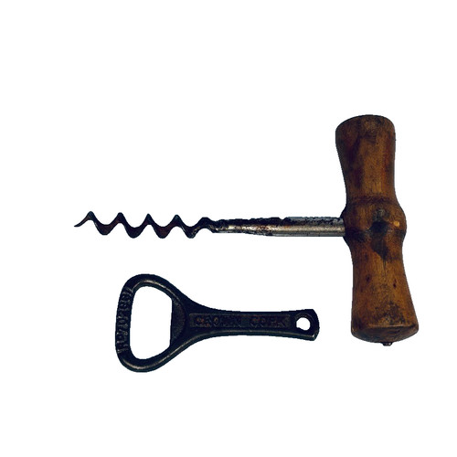 Corkscrew crown cork bottle - corkscrew,