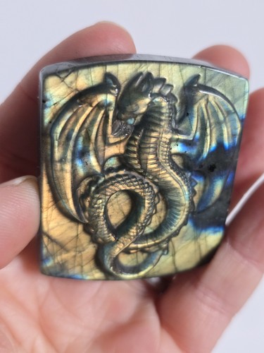 40g labradorite dragon carving - dragon,