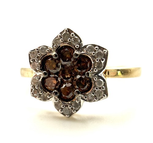 9ct gold diamond ring - diamond, 9k