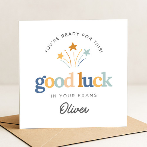 Good luck exams card - luck,