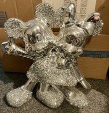 Unique Mickey And Minnie Mouse Ornament Mirrored Crystal
