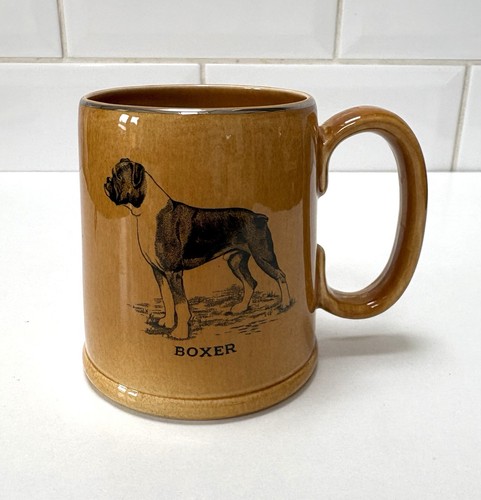 Vintage boxer dog mug - vintage,
