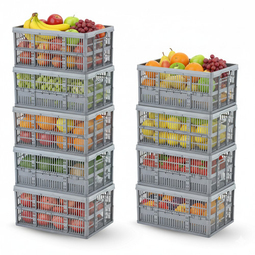32l folding storage crate - folding,