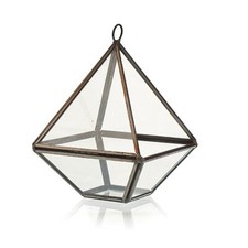 Glass Terrarium - Brass