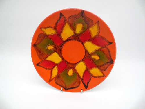 Poole pottery delphis - delphis, orange
