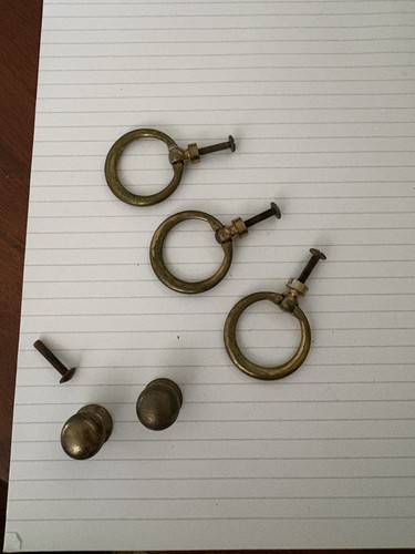 Vintage brass drawer pulls - vintage,