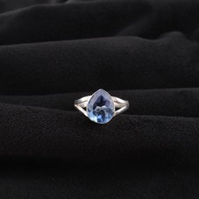 Tanzanite Gemstone 925 Sterling Silver Jewelry Handmade Statement Ring For Gift