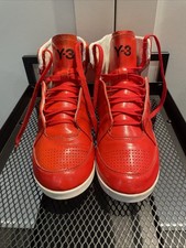 Y3 Yohji Yamamoto red high top Trainers Men’s Size UK 7