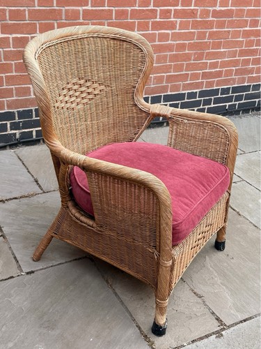 Vintage wicker armchair - , with
