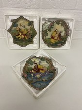 Winnie the Pooh “100 Acre Wishes Collection” 3D Plates Bradford Exchange 3pc Set