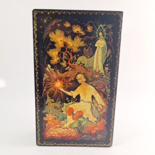 Vintage russian black - russian, lacquer
