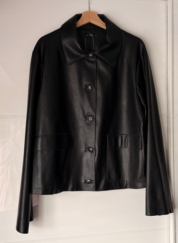 Faux leather jacket - faux,