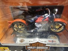 Maisto Motorcycle Harley Davidson 1:18 Scale Model 1936 EL Knucklehead Red Boxed